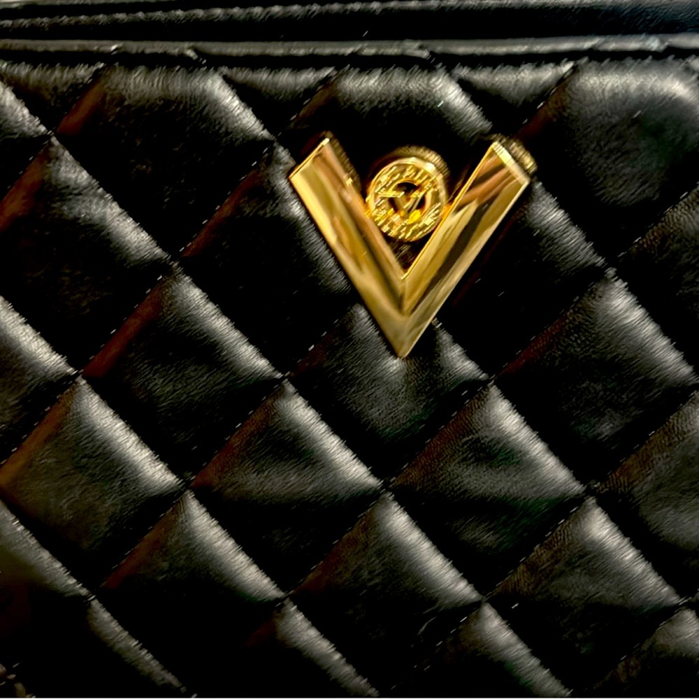 Valentino Orlandi Black Quilted Shoulder Bag